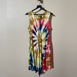 Colorful Tie-Dye Midi Dress